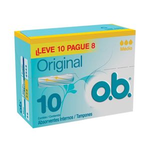 Absorvente Interno Original Médio O.B. 10Un