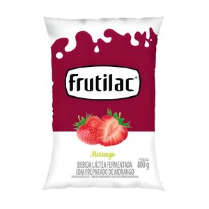 Bebida Láctea Fermentada Frutilac Morango Saco 800g