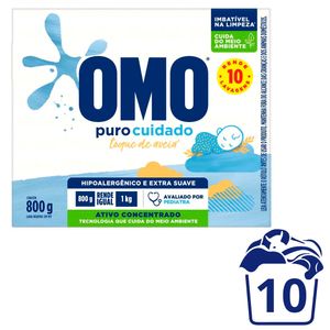 Sabão Em Pó Puro Cuidado Omo 800g