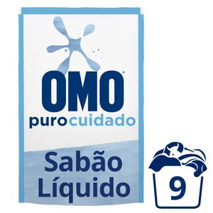 Lava-Roupas Líquido Puro Cuidado Sachê Econômica Omo 900Ml