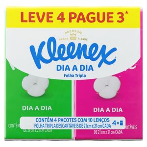 Lenço De Papel Kleenex Leve 4 Pague 3 C/ 10 Unid Cada