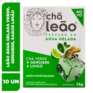 Chá Verde De gengibre E Limão Leão 25g 10Un