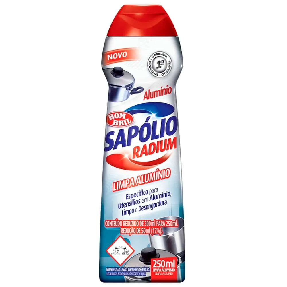 Sapólio Cremoso Radium Alumínio Embalagem 250Ml | Cozinha | Gigavc