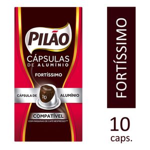 Café Em Cápsula Torrado E Moído Espresso Fortíssimo Pilão 52g Pacote Com 10Un