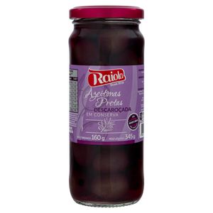 Azeitonas Pretas Raiola Sem Caroço Embalagem 160g