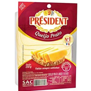 Queijo Prato President Fatiado 150g