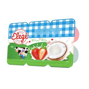 Iogurte De Polpa Morango E Coco Elegê 510g