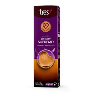 Cápsula De Café Espresso Supremo 3 Corações 10Un