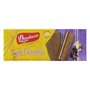 Biscoito Wafer Sabor Triplo Chocolate Bauducco 140g