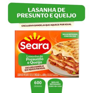 Lasanha De Presunto E Queijo Seara 600g