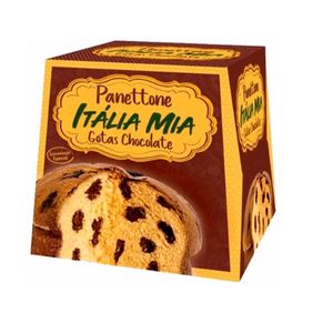 Panetone Novita Itália Mia gotas Chocolate Embalagem 400g