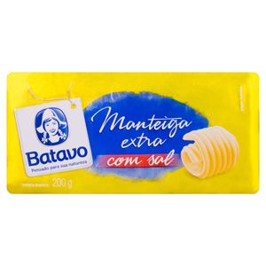 Manteiga Tablete Com Sal Batavo 200g