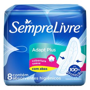 Absorvente Externo Sempre Livre Adapt Plus 8 Unidades