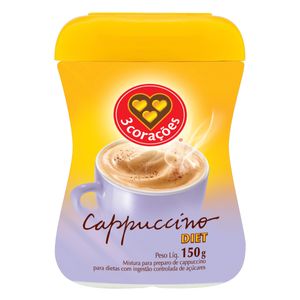 Cappuccino 3 Corações Diet Pote 150g