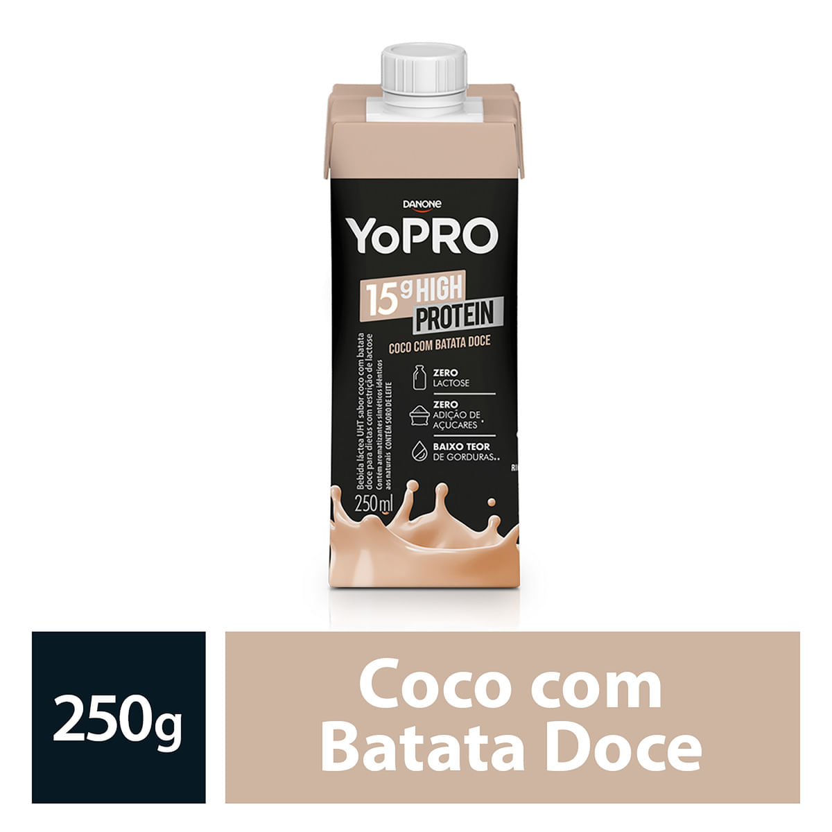 Bebida Láctea UHT Coco com Batata-Doce Zero Lactose Yopro 15G High