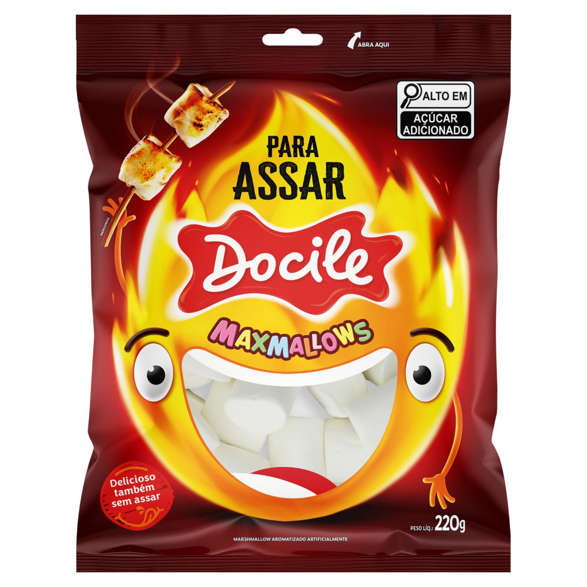Marshmallow Baunilha Docile Maxmallows 220G | Bomboniere | Gigavc