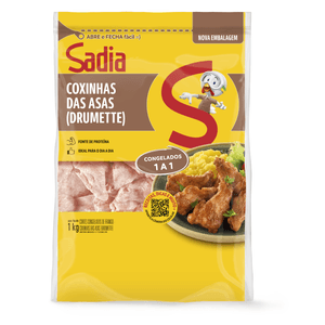 Coxinha da Asa de Frango Congelada Sadia Pouch 1kg