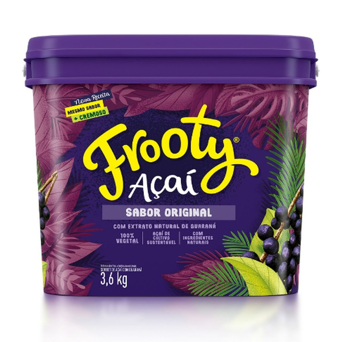 Açaí Natural Com Guaraná Frooty 3,6Kg | Sobremesa | Gigavc