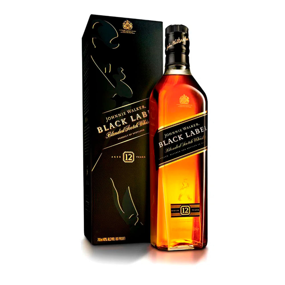 Whisky Johnnie Walker Black Label 12 Anos 1L | Destilado | Gigavc