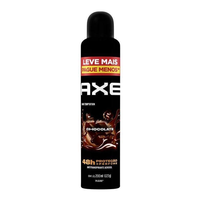 Desodorante Aerossol Chocolate Axe Dark Temptation 200ml Spray